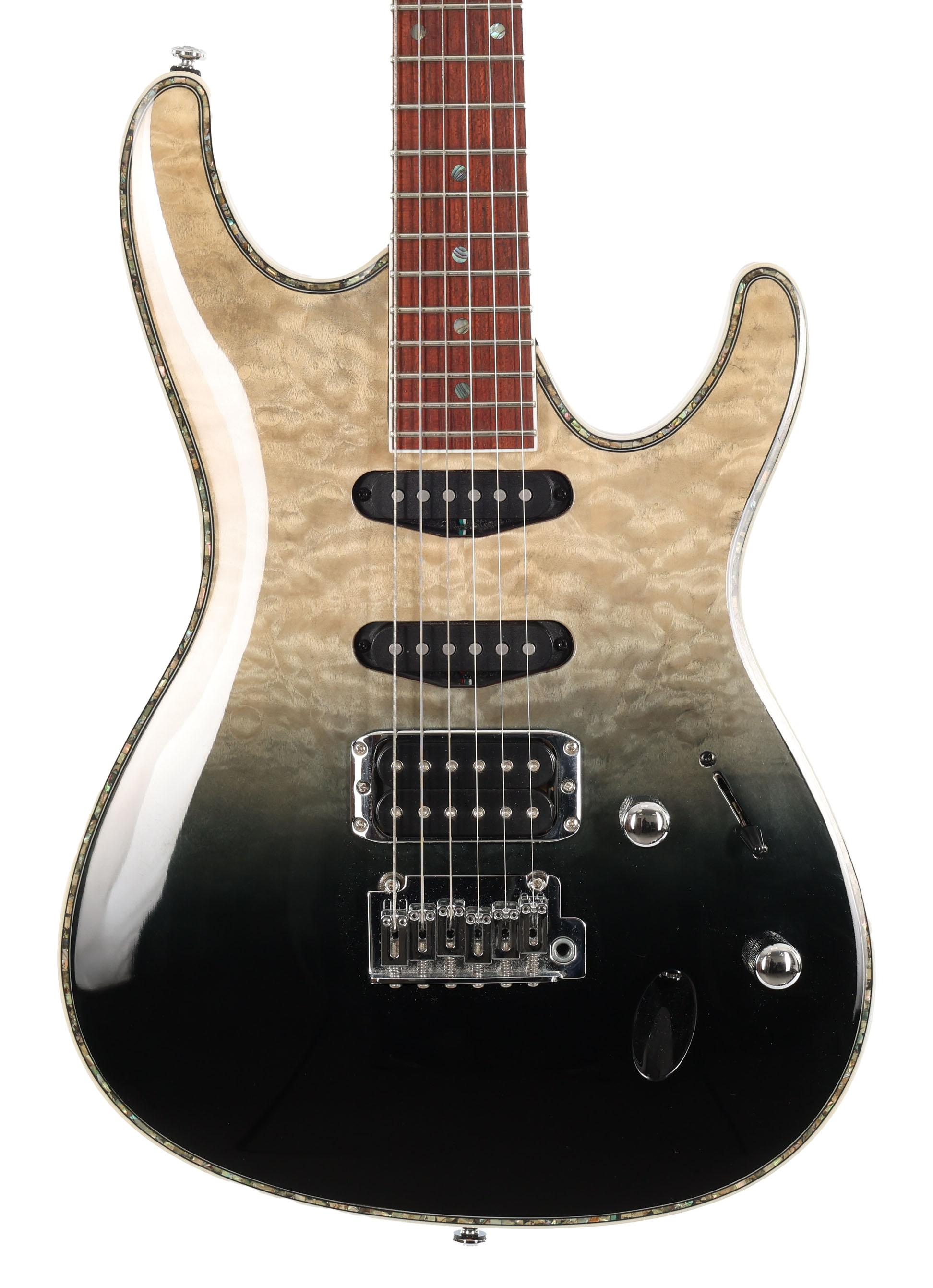 Second Hand Ibanez SA360NQM-BMG Electric Guitar In Black Mirage